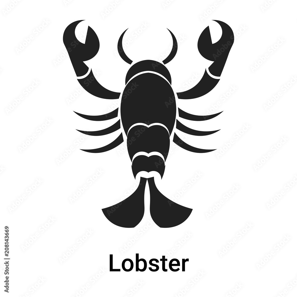 Lobster icon vector sign and symbol isolated on white background, Lobster logo concept Lobster icon vector sign and symbol isolated on white background, Lobster logo concept