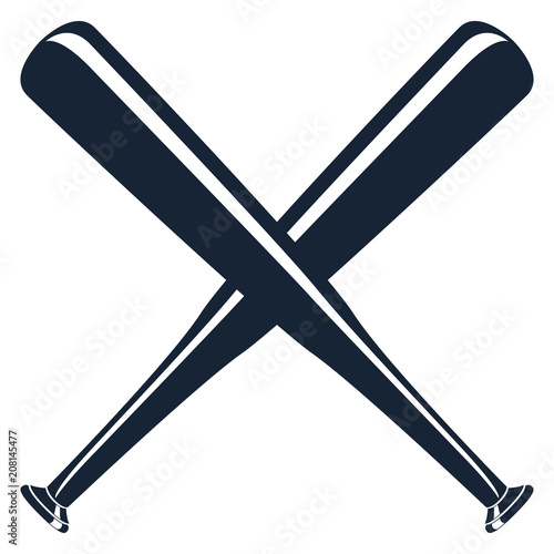 Silhouette of a baseball bats