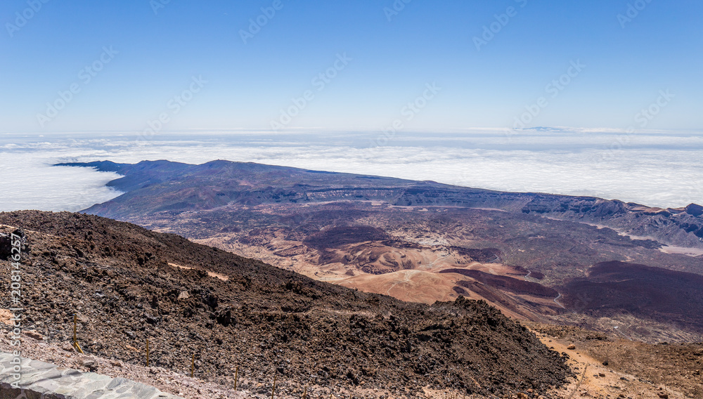 Mount Teide, view from Teleferico, Tenerife, Canary Islands, Spain