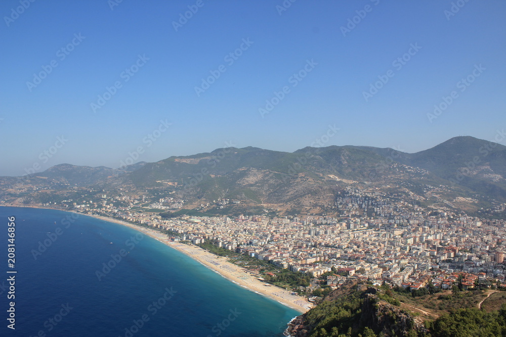 the mediterranean coast city of Alanya Turkey