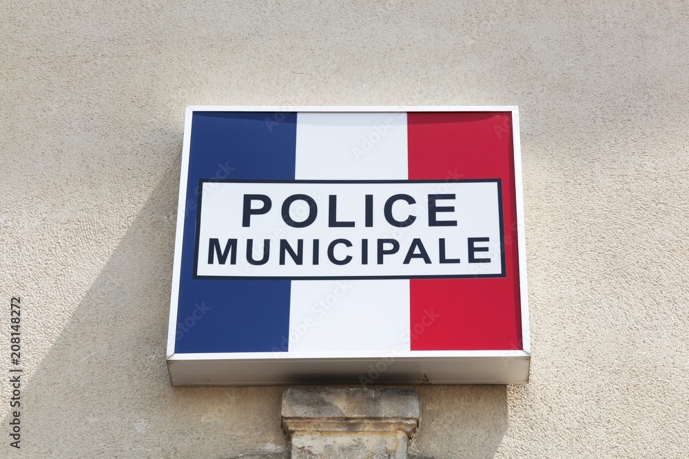 Fototapeta premium Panneau police municipale