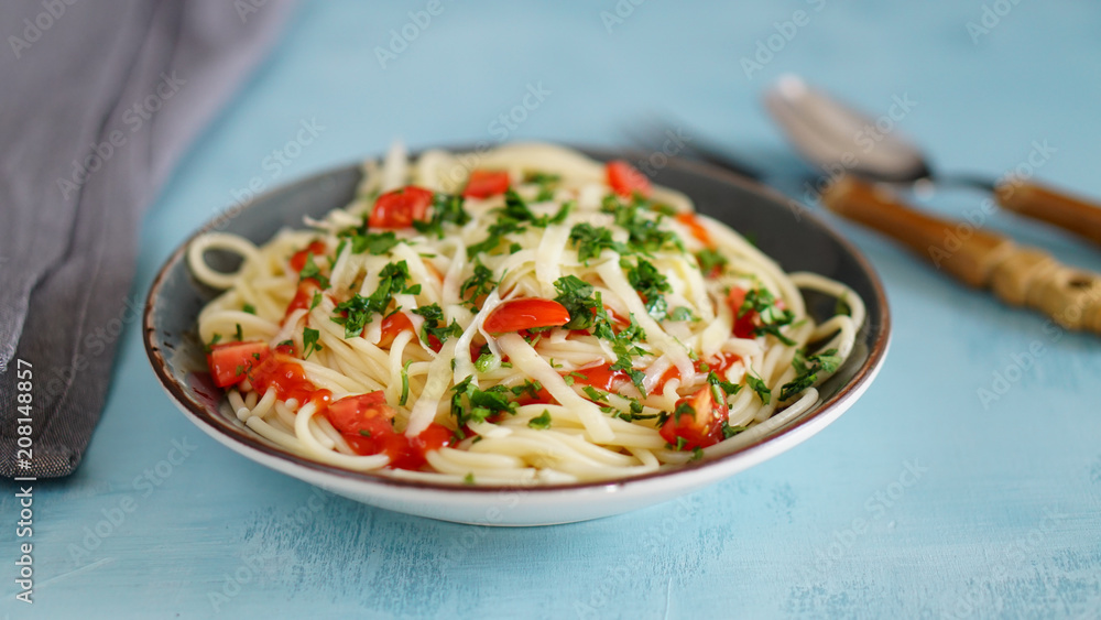 Full vegetable spagetti pasta