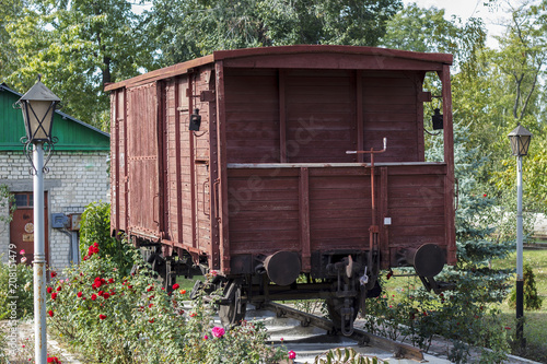 A railway carriage of 1900 photo