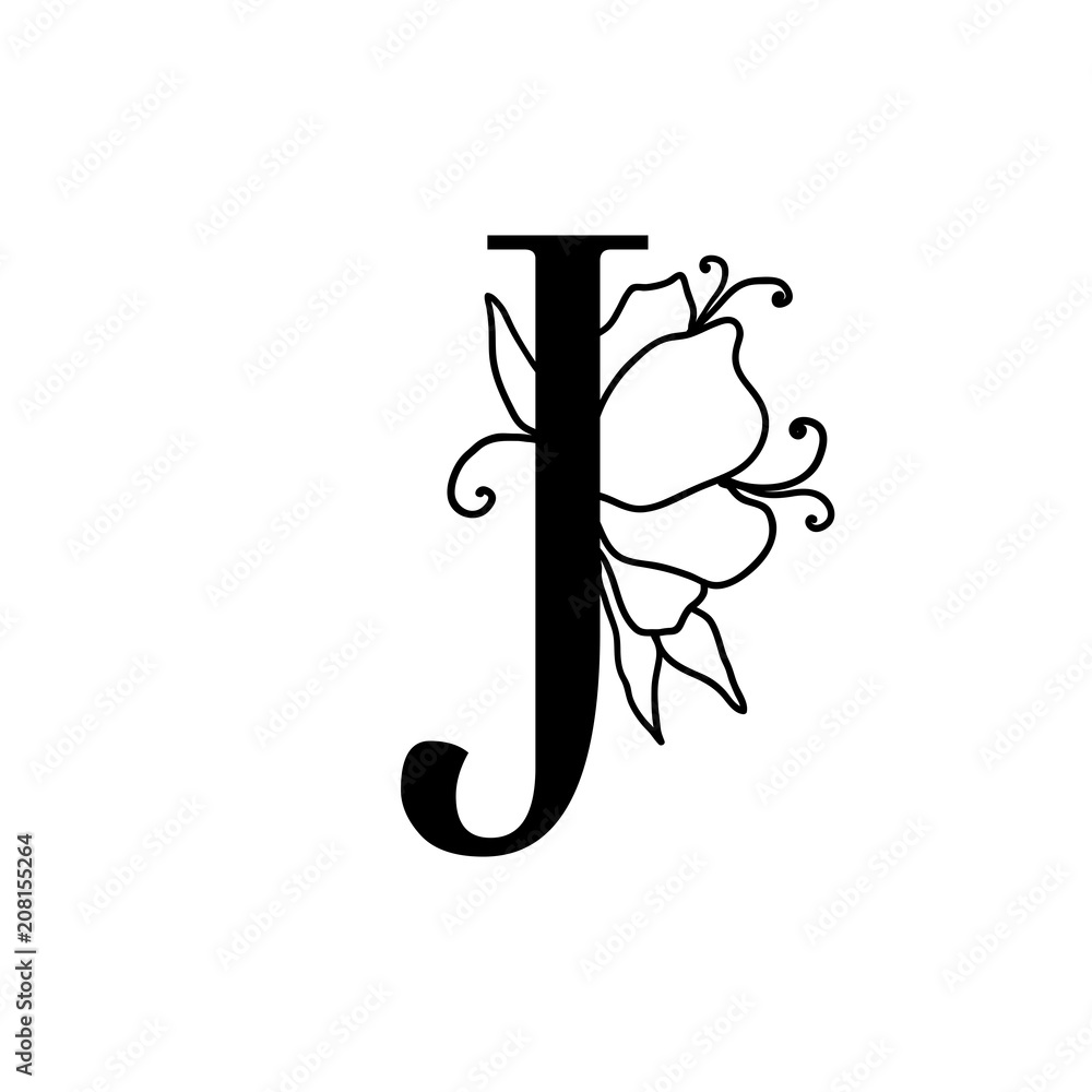 Vector floral letter Vector floral letter
