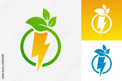 Power Plant Logo Template Design Vector, Emblem, Design Concept, Creative Symbol, Icon