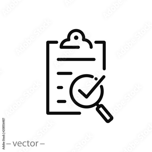 compliance icon, quality check line sign - vector illustration eps10
