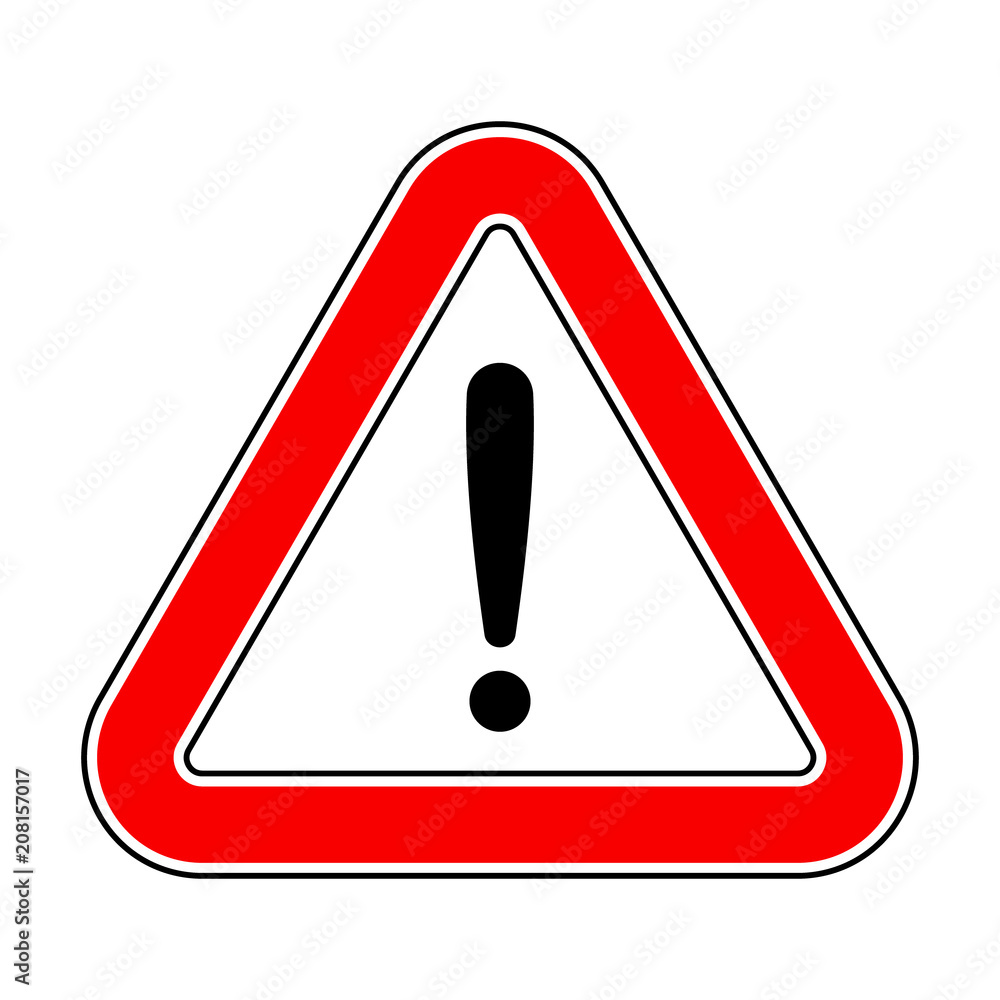 Exclamation danger icon triangle sign Exclamation danger icon triangle sign