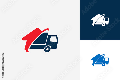 House Moving Truck Logo Template Design Vector, Emblem, Design Concept, Creative Symbol, Icon