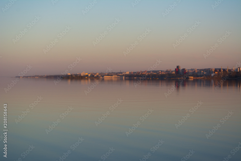 Fototapeta premium city at sunset