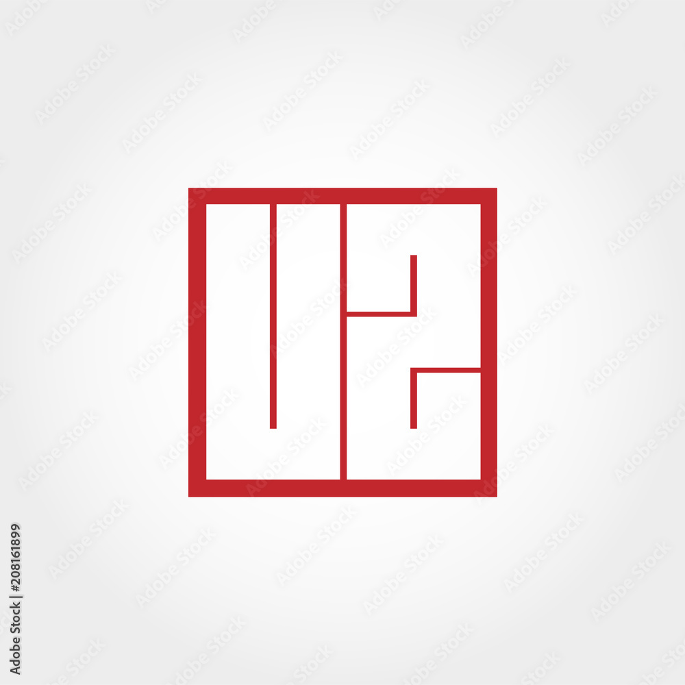 Initial Letter UZ Logo Template Vector Design Initial Letter UZ Logo Template Vector Design