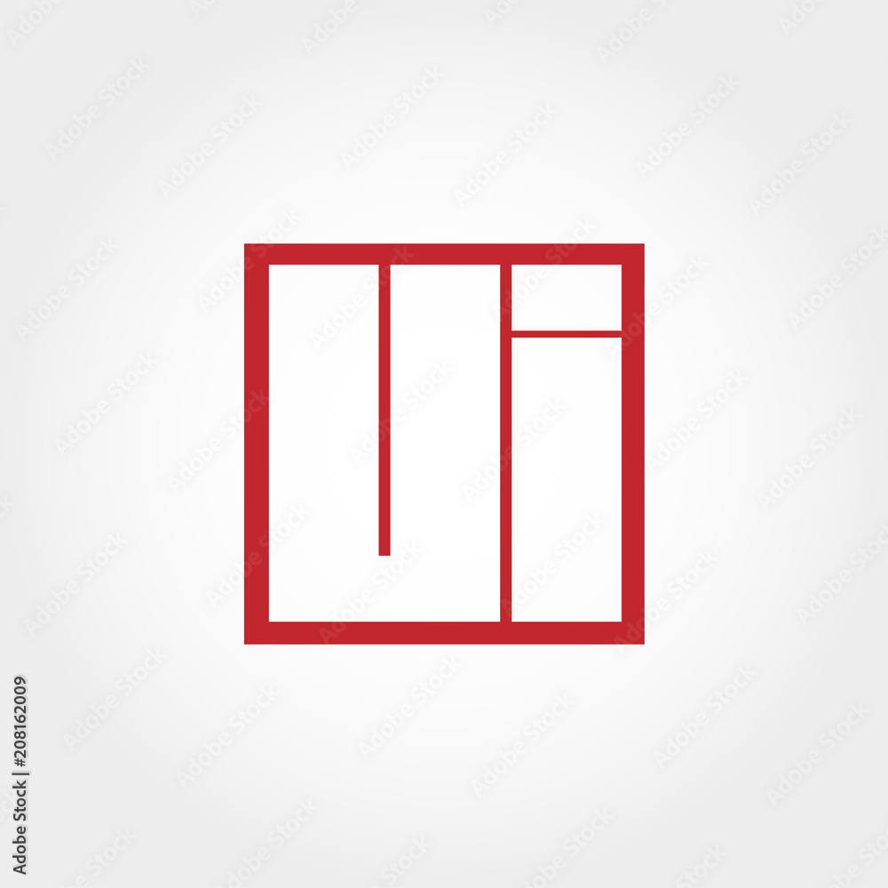 Initial Letter UI Logo Template Vector Design Initial Letter UI Logo Template Vector Design