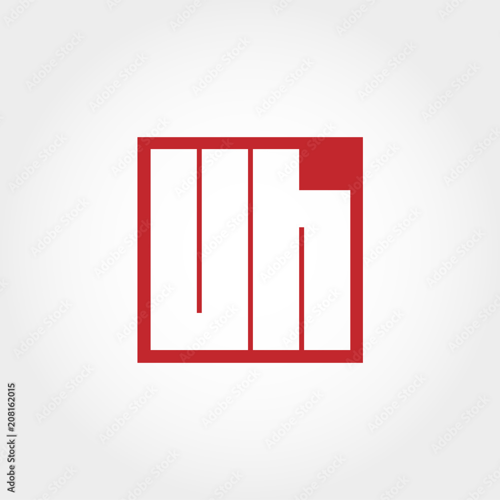 Initial Letter UH Logo Template Vector Design