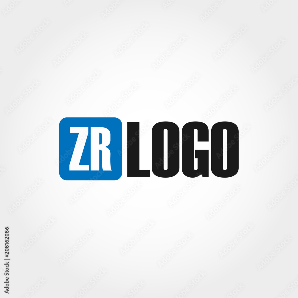 Initial Letter ZR Logo Template Vector Design Initial Letter ZR Logo Template Vector Design