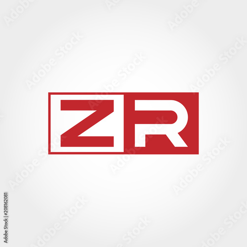 Initial Letter ZR Logo Template Vector Design