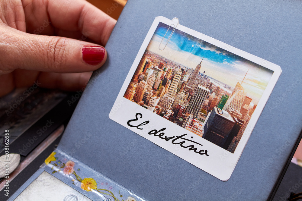 Scapbook new york album with textured paper el destino Scapbook new york album with textured paper el destino