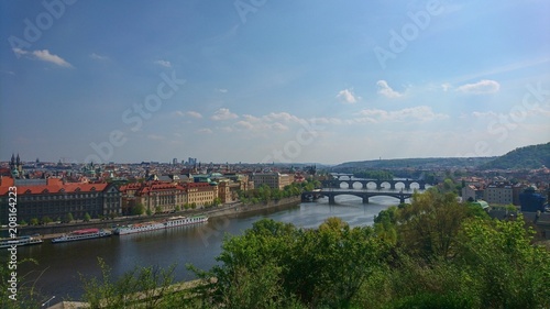 Looking at the cityscape of Prague, Letna Park © Ronny