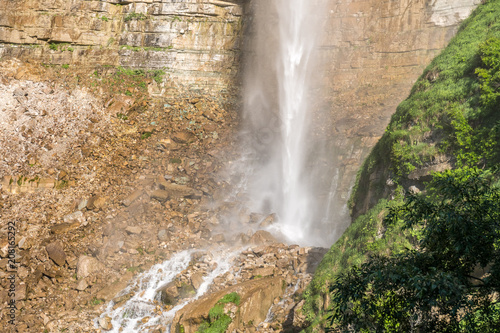 Kinchkha waterfall near Okatse canyon, Imereti, Georgia