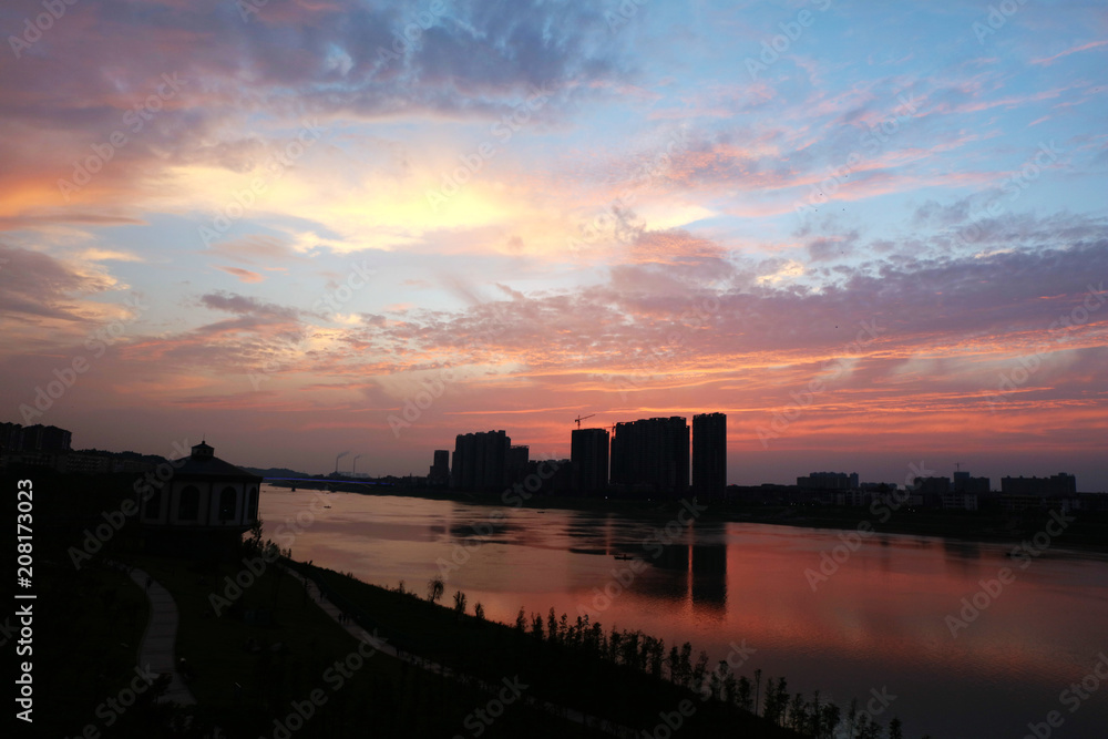 Zi river evening color