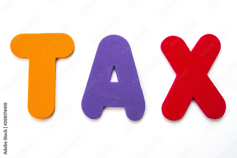 The word TAX The word TAX