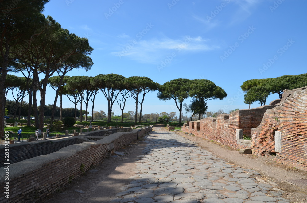 Fototapeta premium ancient road rome 