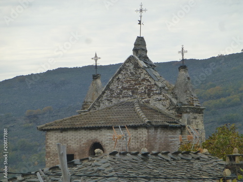 Majaelrayo. Pueblo de arquitectura negra de Guadalajara, Castilla La Mancha - España photo