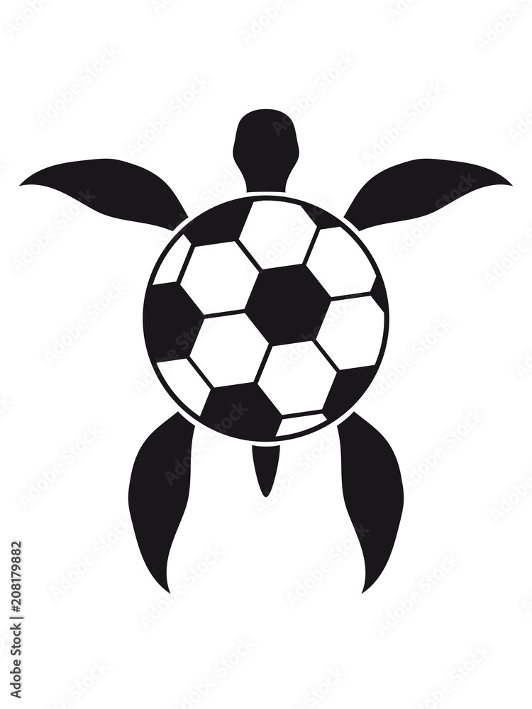 Obraz premium fußball spielen sport verein spaß kicken ball rund tor tattoo unterwasser wasser flossen schwimmen tauchen logo comic cartoon schildkröte panzer lustig süß niedlich design cool clipart