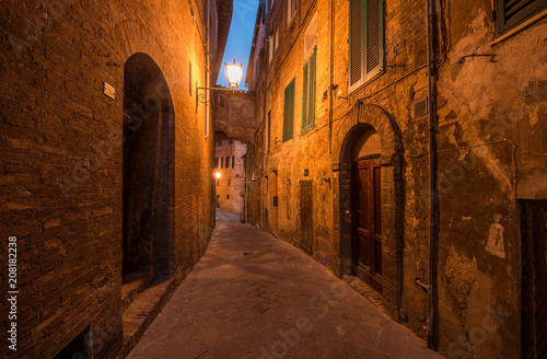 Siena's alley, Tuscany Italy