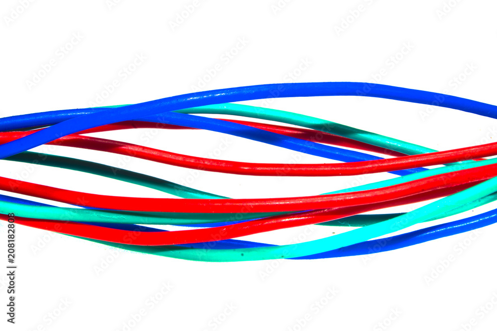 electrical wiring isolated on white background electrical wiring isolated on white background
