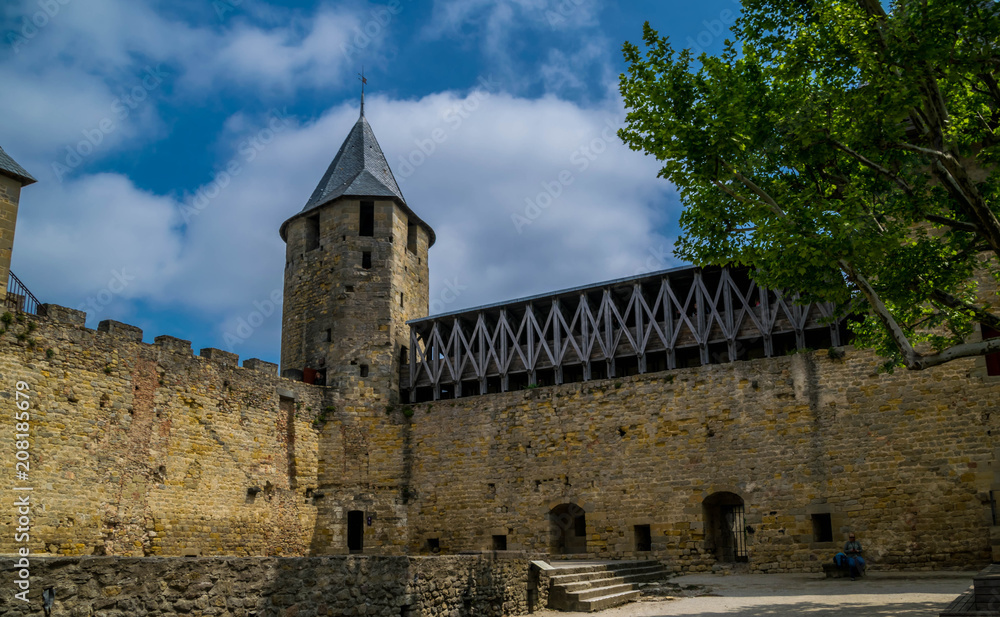 Carcassonne, la cité, Aude, Occitanie, France.