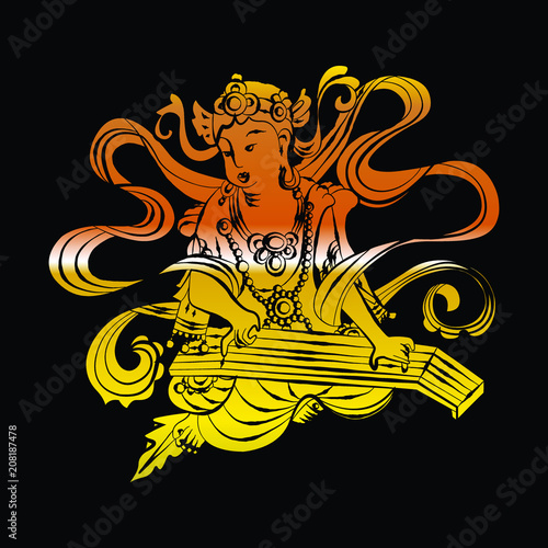 seamless background for bodhisattva. bodhisattva is one of the representative people in buddhism