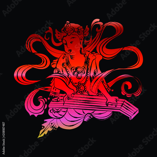 seamless background for bodhisattva. bodhisattva is one of the representative people in buddhism