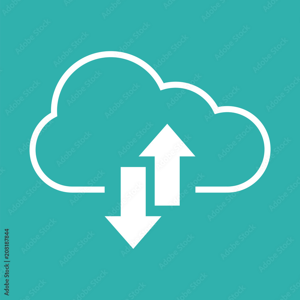 upload download icon with cloud and arrow upload download icon with cloud and arrow