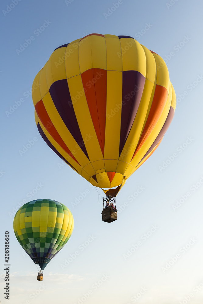 Fototapeta premium Hot air balloons flying in the sky