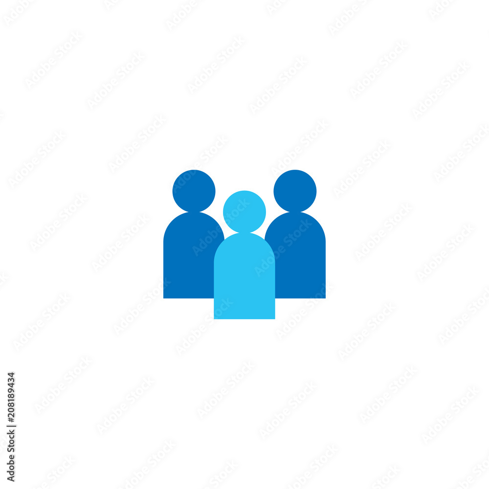 People Icon. Business corporate team working together. Social network group logo symbol. Crowd sign. Leadership or community concept. Vector illustration in flat style. People Icon. Business corporate team working together. Social network group logo symbol. Crowd sign. Leadership or community concept. Vector illustration in flat style.