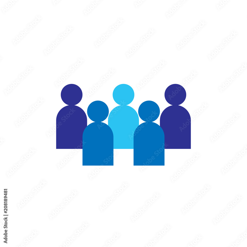 People Icon. Business corporate team working together. Social network group logo symbol. Crowd sign. Leadership or community concept. Vector illustration in flat style. People Icon. Business corporate team working together. Social network group logo symbol. Crowd sign. Leadership or community concept. Vector illustration in flat style.