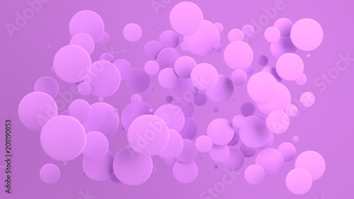 Purple discs of random size on purple background