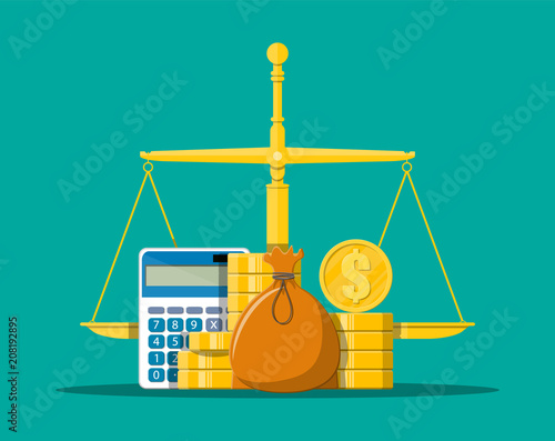 Money balance concept.