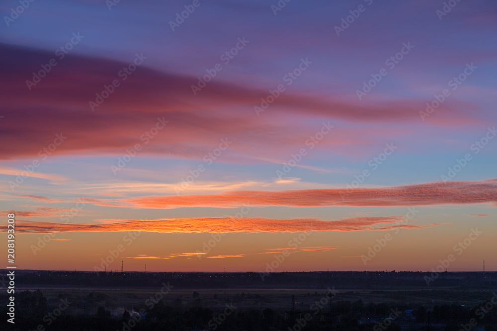 landscape with red clouds landscape with red clouds