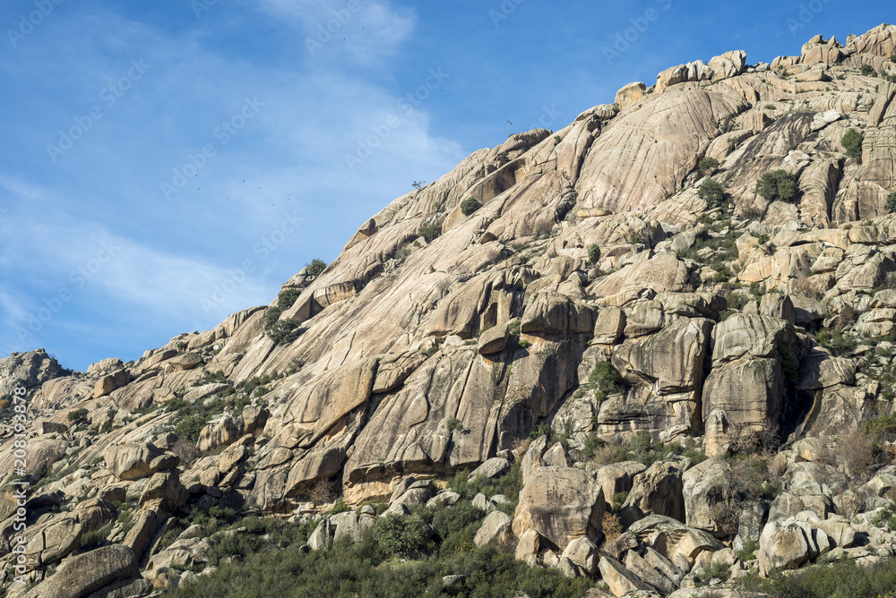 Granitic rock formations in La Pedriza, Guadarrama Mountains National Park, province of Madrid, Spain Granitic rock formations in La Pedriza, Guadarrama Mountains National Park, province of Madrid, Spain
