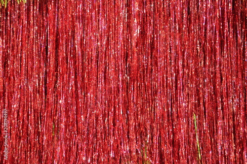 Εκτύπωση καμβά The curtain of shiny tinsel.