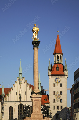 Marienplatz square in Munich. Germany