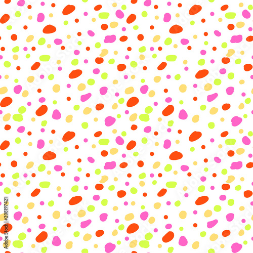 Abstract geometric seamless pattern, pattern of paint stains. Vector illustration.
