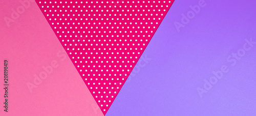 Wallpaper Mural Abstract geometric pink, purple and polka dot paper background. Torontodigital.ca