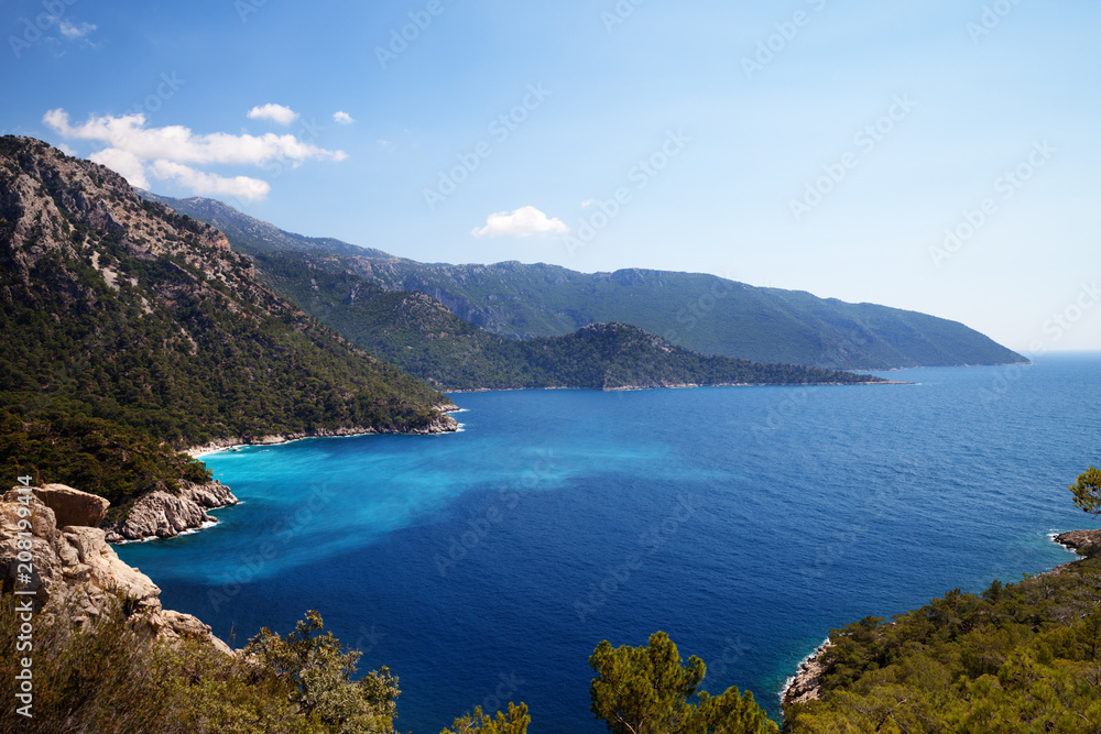 Beautiful calm bay and blue clear sea