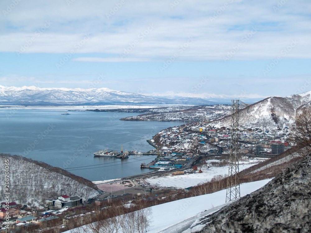 View of the city of Petropavlovsk-Kamchatsky from the observation deck