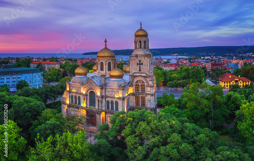 The Cathedral of the Assumption in Varna, Aerial view