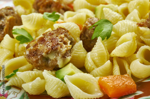 Orecchiette with Mini Chicken Meatballs