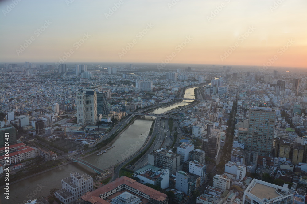 Obraz premium ベトナムホーチミンの街並み