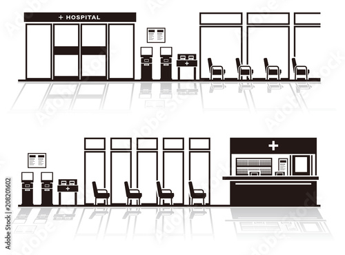 病院のイラスト / シルエット