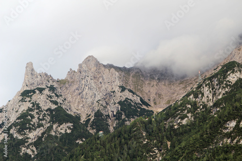 The Karwendel mountain viewed from Mittenwald, Germany